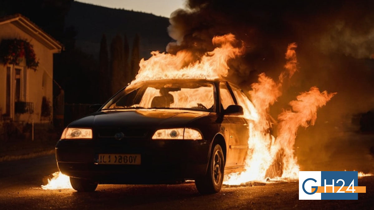 auto-incendiata