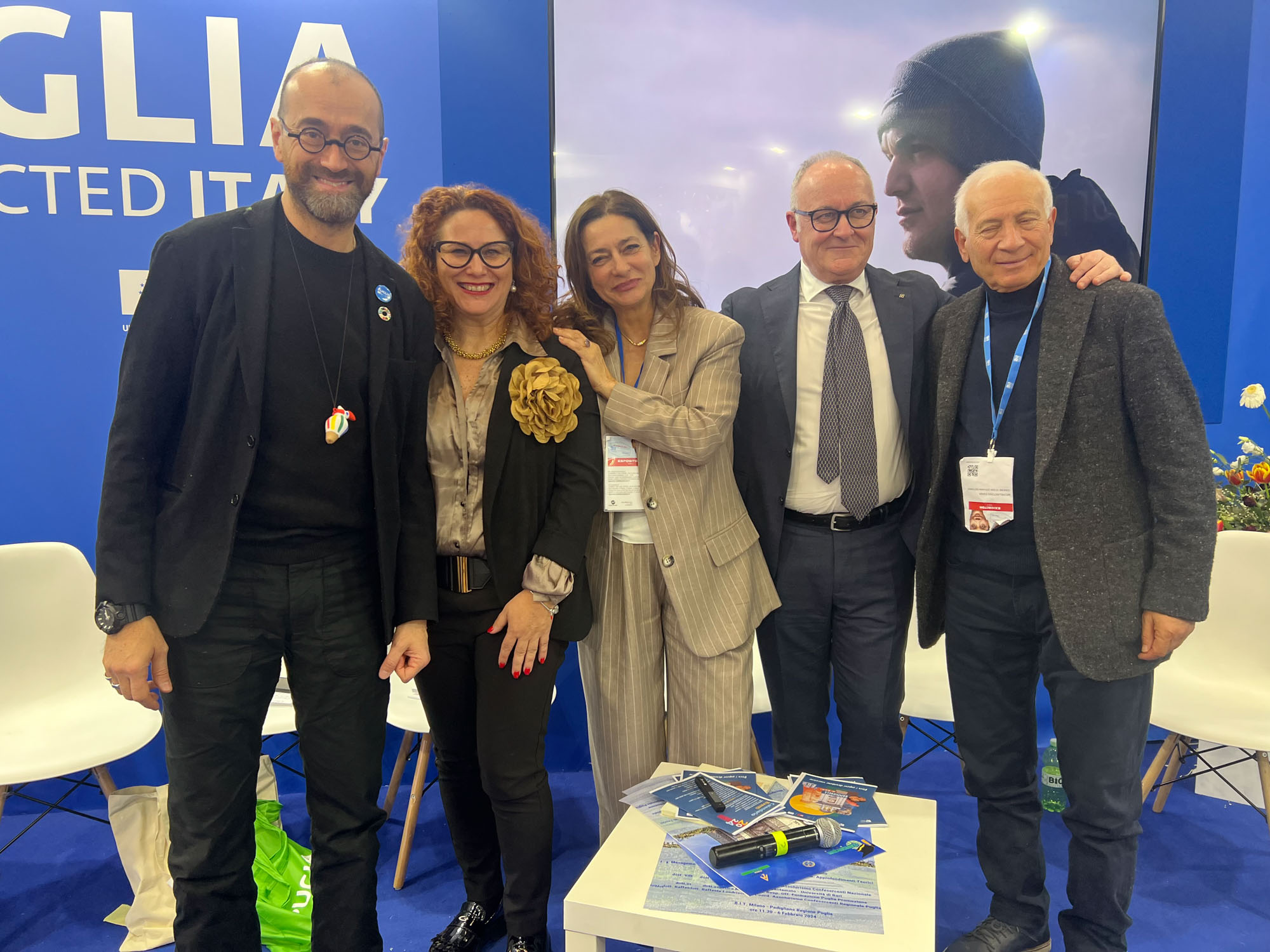 Da sinistra, Aldo Patruno, Grazia Di Bari, Ester Fracasso, Michele Crisetti, Michelantonio Fania