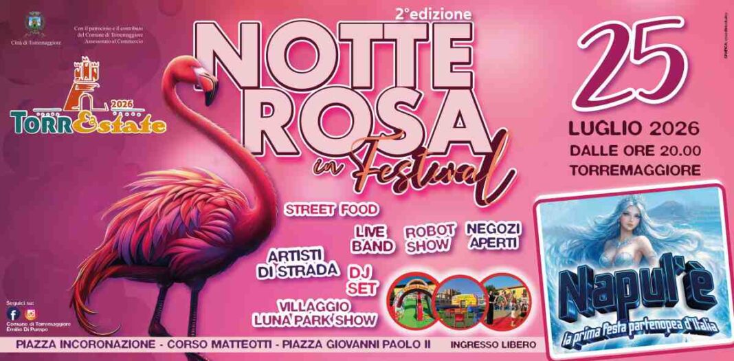 6x3 notte rosa torremaggiore 2026