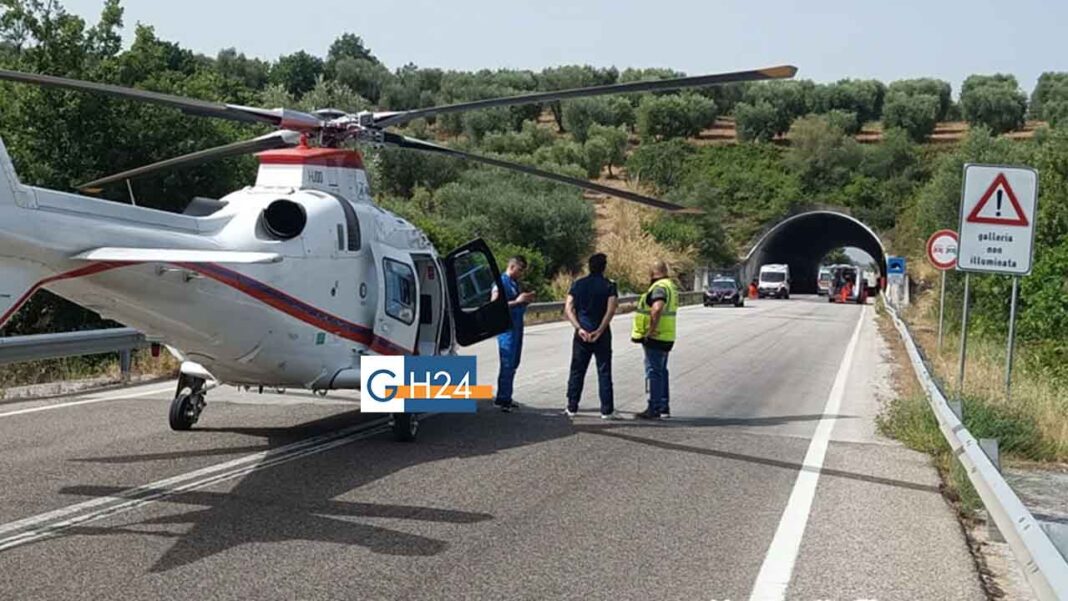 elisoccorso galleria panella superstrada carpino incidente 19072026