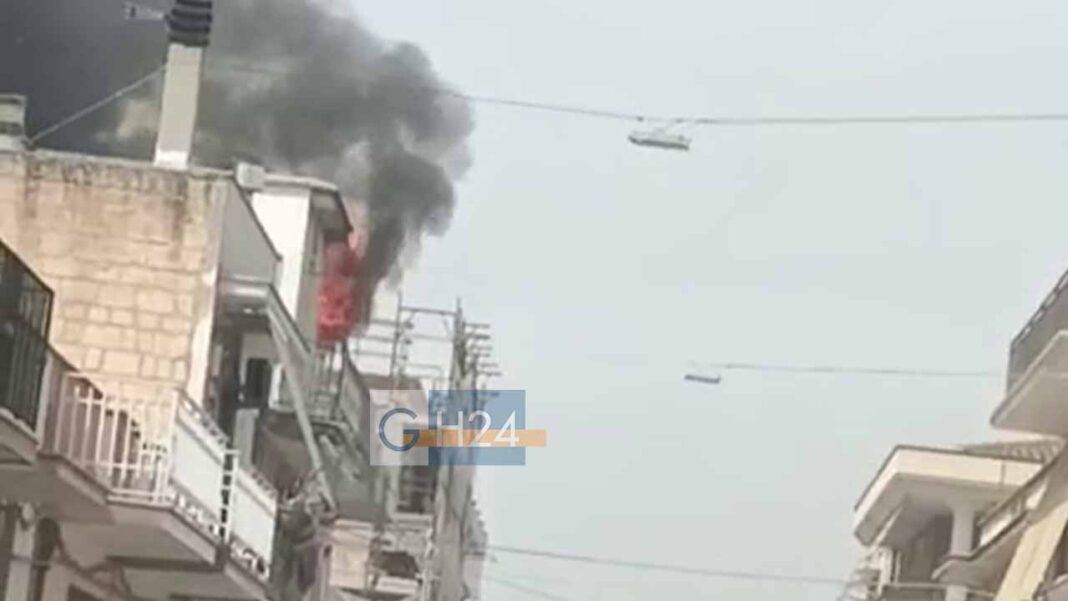 incendio abitazione casa apricena fuoco fumo 26082026